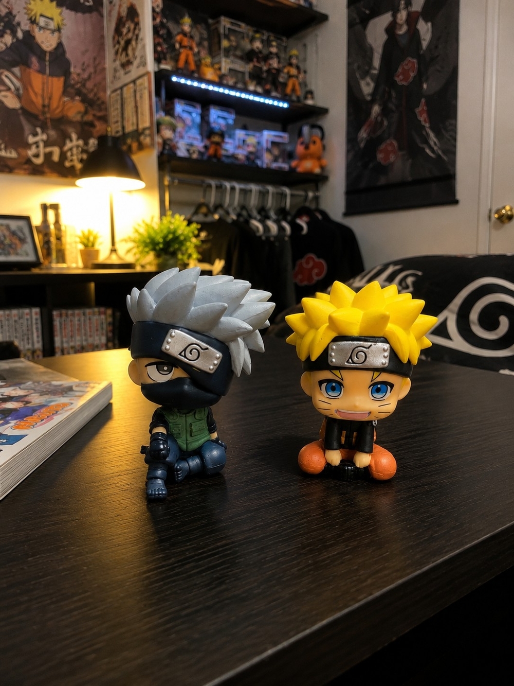 Naruto & Kakashi Mini Figure Set Anime Collectibles Approx. 3.5" Tall